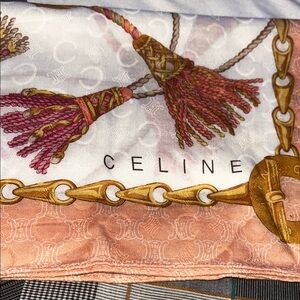 Celine Scarf with Gold and Pink Details